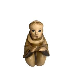 Midcentury Japan Ceramic Monk Figurine 4 Inch Praying